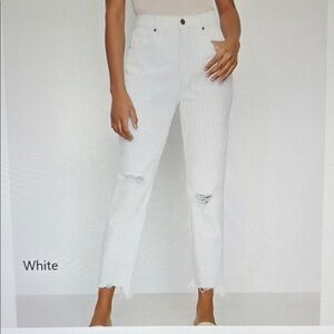 Ann Taylor LOFT The 90s Straight Jean In White 28/6"